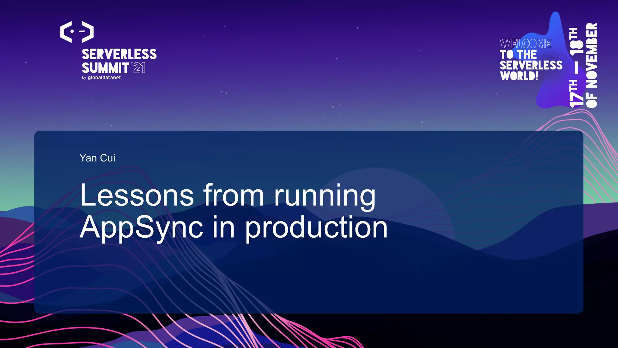 Lessons from running
AppSync in production
Yan Cui
 