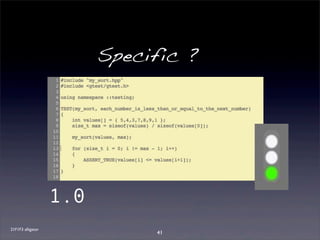 41 
1.0 
Specific ? 
21F1F3 alligator 
 