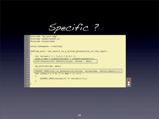 Specific ? 
43 
 