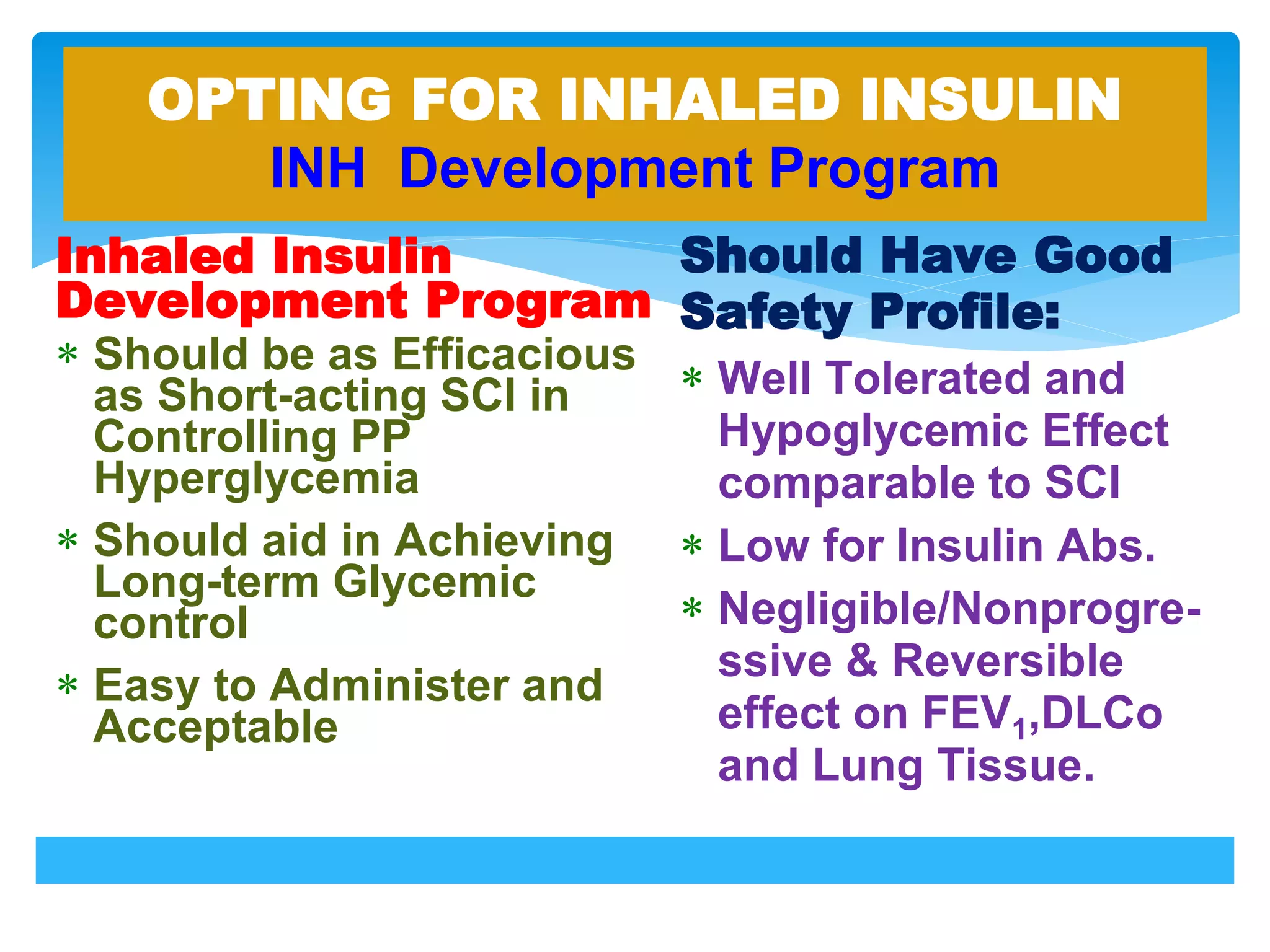 Lessons from the Failed Inhaled Insulins Dec 2011 at World Congress on ...
