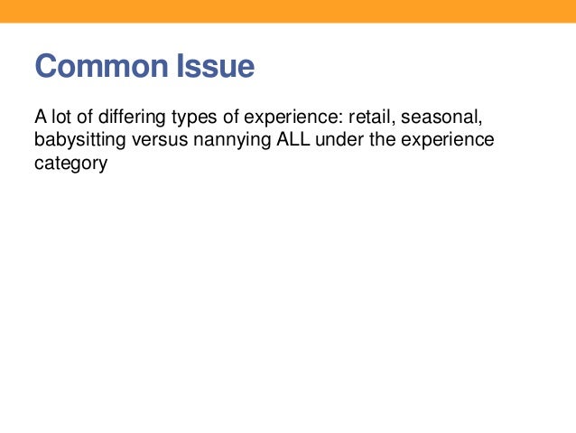 nannies resumes