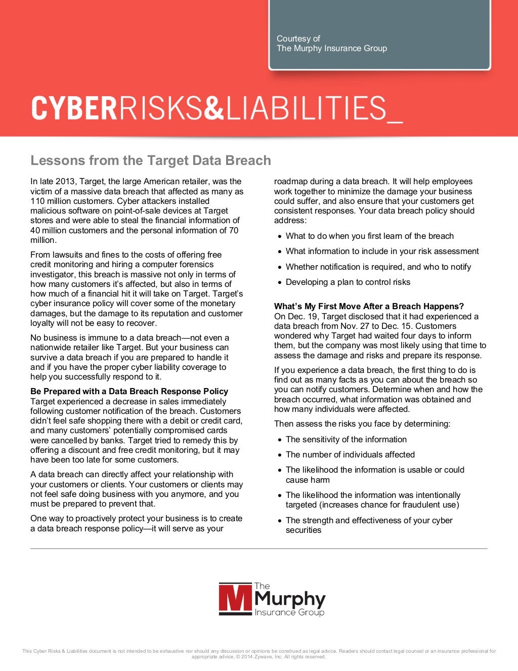 Lessons from the Target Data Breach