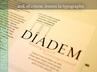 and, of course, lessons in typography.
51 of 53
 