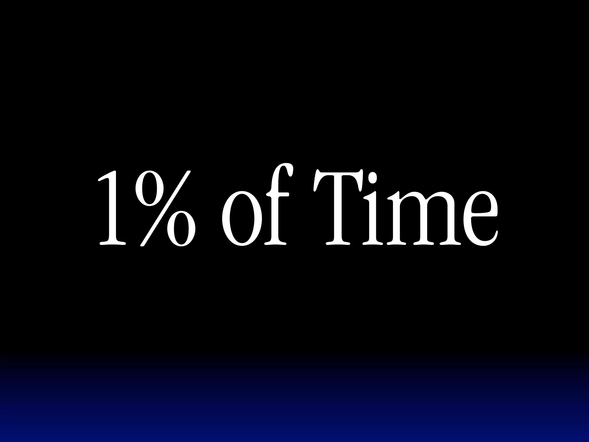 1% of Time
 