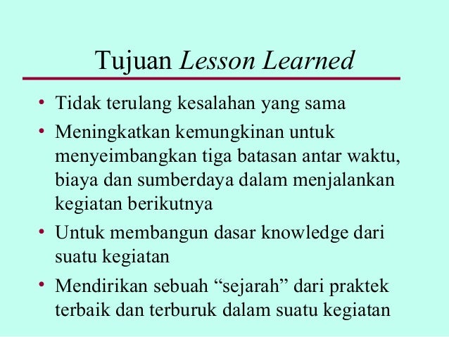 I learned my lesson. I learned my lesson