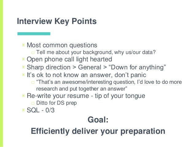 interview points