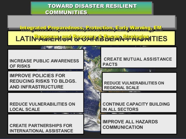 Lessons Learned About Disaster Resilience