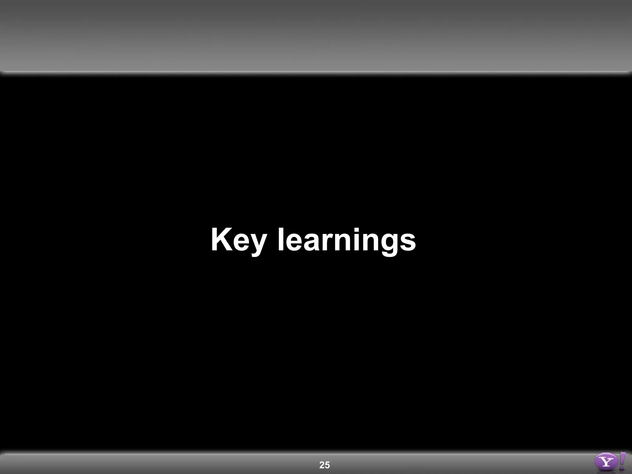 Key learnings 