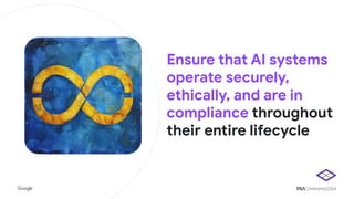 Ensure that AI systems
operate securely,
ethically, and are in
compliance throughout
their entire lifecycle
 