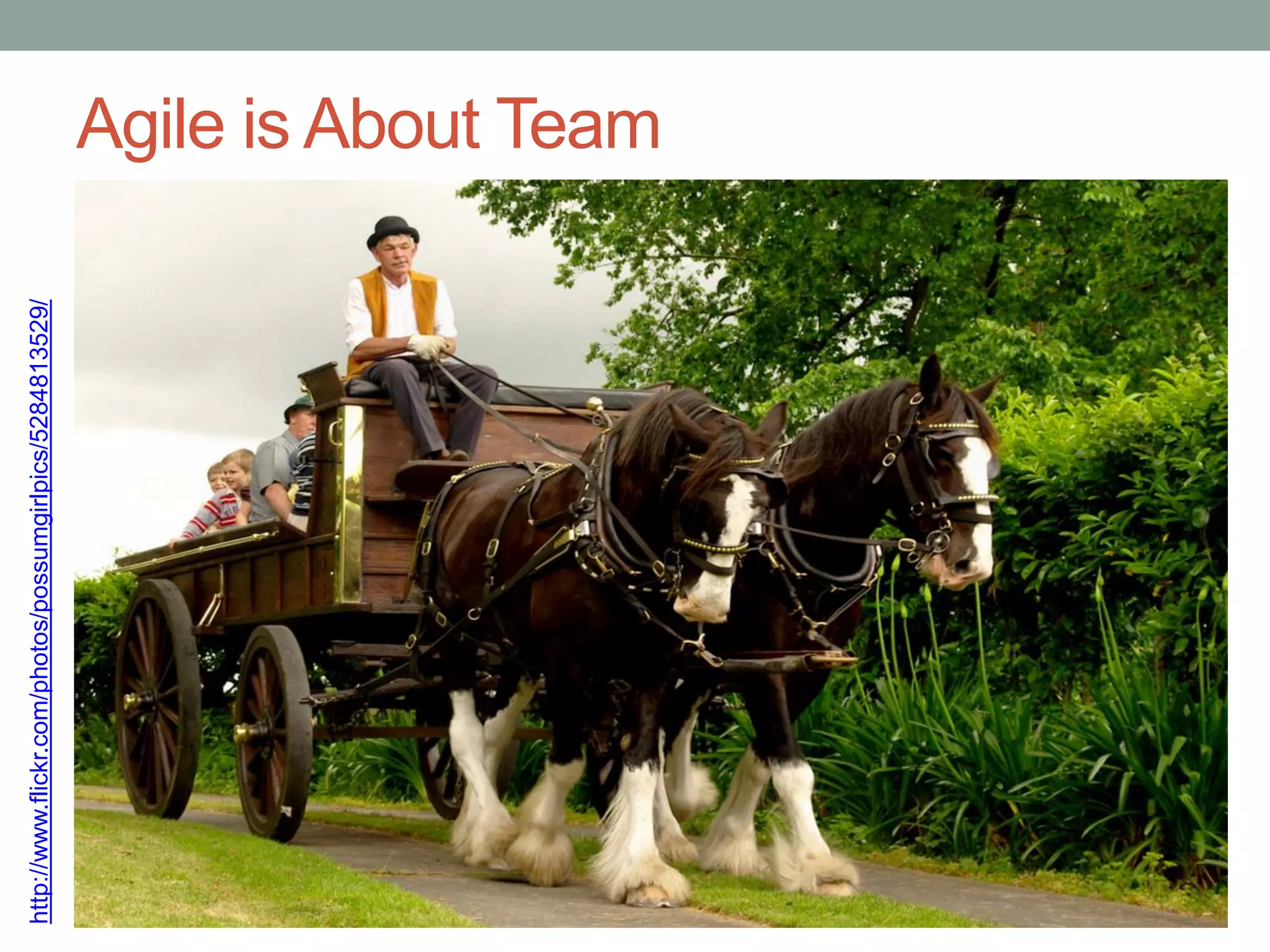http://www.flickr.com/photos/possumgirlpics/5284813529/



                                                          Agile is About Team
 