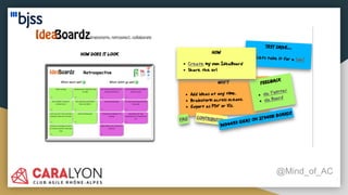 Interactive Retrospective Boards
@Mind_of_AC
● https://www.scatterspoke.com/
● http://www.ideaboardz.com/
 