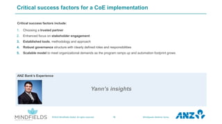 Lessons learnt on setting up and scaling an automation CoE | PDF