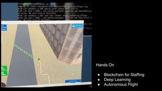 Hands On
● Blockchain for Staffing
● Deep Learning
● Autonomous Flight
 