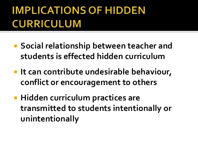 hidden curriculum hidden curriculum