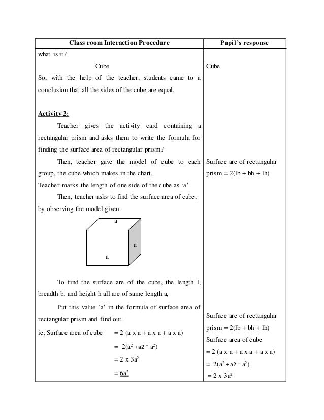 Lesson Transcript Surface Area Of A Cube