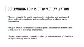 LESSON V - Determining points of Impact Evaluation.pptx