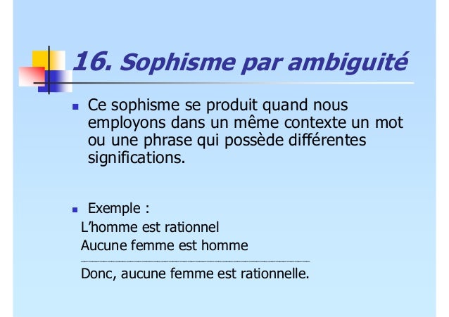 Les sophismes