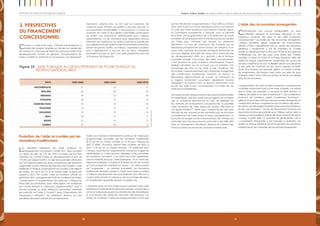 9190
Emploi, Justice, Equité: Les opportunités à saisir en période de bouleversements économiques, politiques et sociauxRapport 2012 sur les progrès en Afrique
part du PIB africain a augmenté de 2,1 % en 2005 à 2,4 % en
2010. Une chute à 2,3 % est attendue en 2013, tout portant
à croire que cette tendance se poursuivra. Premier signal,
la Commission européenne a proposé, pour la période
2014-2020, une augmentation de 13 % seulement du Fonds
européen de développement (l’une des sources principales
de l’aide pour l’Afrique) par rapport au septennat
précédent, un taux de croissance très modeste qui ne
dépassera probablement pas le niveau de l’inflation. D’un
autre côté, certaines économies asiatiques florissantes ne
sont plus éligibles aux prêts de l’Association internationale
de développement (AID), le « guichet » de la Banque
mondiale chargé d’accorder des prêts concessionnels.
C’est pourquoi les pays d’Afrique subsaharienne toujours
éligibles devraient se voir octroyer, par ce donateur clé,
davantage de dons et de prêts à des conditions très
favorables, indépendamment des contraintes budgétaires
des contributeurs traditionnels. Toutefois, le Ghana, la
République démocratique du Congo, le Cameroun et
le Nigeria notamment pourraient également devenir
inéligibles127
: le moment venu, ils devront absolument avoir
accès aux prêts moins concessionnels accordés par les
institutions multilatérales.
Si le tassement de l’aide provenant des sources traditionnelles
est regrettable, il est par contre encourageant de constater
que la croissance africaine est en train de dépasser les
flux entrants de financements concessionnels, le parallèle
avec l’évolution de l’Asie depuis les années 1980 étant à
cet égard évident128
. Reste que l’assiette fiscale des pays
africains les plus pauvres ne leur permettra pas de se passer
complètement de l’aide avant au moins une génération. La
poursuite du progrès social et économique de l’Afrique, en
particulier dans les pays pauvres confrontés à des difficultés
dues au changement climatique, dépend du maintien des
niveaux d’aide provenant des donateurs traditionnels.
L’aide des économies émergentes
Contrairement aux sources traditionnelles, on peut
s’attendre, pendant la prochaine décennie, à une
croissance soutenue des dons et des prêts hautement
concessionnels129
accordés par des économies émergentes.
L’Afrique bénéficie depuis longtemps de financements
officiels d’États n’appartenant pas au cercle des donateurs
bilatéraux « traditionnels », soit les membres du Comité
d’aide au développement (CAD) de l’OCDE et des agences
multilatérales. De fait, des pays aussi divers que l’Arabie
saoudite, la Libye, la Chine et la Russie financent déjà des
projets en Afrique subsaharienne. Cependant, les sources de
ce type d’assistance se sont multipliées depuis une décennie
à peu près, les montants en jeu ayant explosé. Le Brésil,
l’Inde et la Turquie, par exemple, gèrent un certain nombre
de programmes d’envergure dans toute une série de pays
d’Afrique. Mais c’est la Chine qui se situe, et de loin, au premier
rang de ces donateurs.
L’augmentation des dons et prêts hautement concessionnels
constatée récemment part d’une base modeste. On estime
que la Chine, par exemple, a consacré, en 2009, environ 1,4
milliards de dollars à ce type d’assistance130
. Ces contributions
financent de nombreux projets d’assistance technique –
reflétant la force des institutions des économies émergentes et
l’adéquation de leurs compétences aux conditions africaines –
de même que des projets d’infrastructures et sociaux (hôpitaux,
écoles, par exemple)131
. Les flux de financement Sud-Sud sont
importants et riches de potentiel pour l’Afrique, surtout dans la
mesure où il est possible d’obtenir des financements récurrents
cruciaux. Il existe enfin un potentiel de généralisation de la
« coopération triangulaire », par laquelle la réalisation de
projets en Afrique bénéficie des financements des donateurs
traditionnels et de l’expertise des économies émergentes.
Comme il a été noté supra, l’Afrique subsaharienne a
réalisé des progrès tangibles en termes non seulement
de croissance, mais aussi de réduction de la pauvreté et de
développement humain en général. L’augmentation de
l’aide a profité en particulier à ces secteurs, qui demeurent
importants compte tenu du fait que la croissance de
nombreux pays africains ne profite ni aux plus pauvres, ni
aux populations marginalisées. C’est pourquoi, à l’avenir, les
montants de l’aide et leur gestion rationnelle continueront
de revêtir une importance déterminante pour l’Afrique
subsaharienne, où de nombreux pays dépendent encore
fortement de l’assistance. Au niveau mondial, la plupart des
paysdépendantsdel’aidesontdesÉtatsinsulairesetdesÉtats
sortant de grands conflits ; en Afrique, cependant, plusieurs
pays n’appartenant à aucune de ces deux catégories
recevaient encore, en 2010, une aide représentant plus de
10 % de leur PIB (Figure 25).
Évolution de l’aide accordée par les
donateurs traditionnels
Les dernières statistiques de l’aide publique au
développement concernent l’année 2011. Elles montrent
un déclin de près de 3 % de l’APD octroyée par les États
membres du Comité d’aide au développement (CAD) de
l’OCDE, par rapport à 2010 : il s’agit de la première diminution
de l’APD depuis le début du siècle, compte tenu des distorsions
engendrées par les mesures de réduction de la dette. L’aide
bilatérale à l’Afrique subsaharienne est montée à 28 milliards
de dollars, en recul de 0,9 % en termes réels, toujours par
rapport à 2010. Par contre, l’aide au continent africain en
général en 2011 a progressé de 0,9 % à 31,4 milliards de dollars,
correspondant à l’augmentation de l’aide pour l’Afrique du
Nord suite aux révolutions dans cette région. Les statistiques
de l’OCDE relatives à l’aide-pays programmable123
sont, à
l’heure actuelle, la seule référence permettant d’estimer
les montants de l’aide à l’avenir124
(pour l’International Aid
Transparency Initiative125
, les statistiques relatives aux flux
prévisibles devraient devenir plus transparentes).
Après une croissance relativement soutenue de l’aide-pays
programmable accordée par les donateurs traditionnels
(8 % par an au niveau mondial et 12 % pour l’Afrique de
2007 à 2009), l’évolution devrait être modeste de 2010 à
2013 : 2 % par an au niveau mondial, 1 % seulement pour
l’Afrique, l’essentiel de l’augmentation provenant d’agences
multilatérales126. Cette situation, prévisible vu les contraintes
de nombreux donateurs, n’en reste pas moins regrettable.
Dans la majorité des pays, l’aide représente 1 % ou moins des
dépenses publiques. La Suède et le Royaume-Uni ont montré
qu’il est possible de maintenir ce niveau – et même parfois
de l’augmenter – en période d’austérité. Les donateurs
traditionnels devraient garder à l’esprit que l’aide accordée
à l’Afrique subsaharienne sera probablement plus efficace à
l’avenir, étant donné la croissance des économies africaines
et l’amélioration graduelle de leurs compétences.
L’évolution après 2013 est évidemment incertaine. Mais l’aide
bilatérale et multilatérale traditionnelle semble condamnée à
un recul marqué par rapport aux recettes fiscales domestiques
et à la plupart des autres flux financiers internationaux. Au
niveau du continent, l’aide-pays programmable en tant que
3. Perspectives
du financement
concessionnel
Figure 25 : Aide publique au développement en pourcentage du
revenu national brut
Pays 1999-2000 2004-2005 2009-2010
Mozambique 21 22 21
Malawi 26 20 19
Rwanda 19 23 18
Éthiopie 10 12 13
Burkina Faso 10 13 13
Tanzanie 8 17 12
Ouganda 13 13 12
Mali 10 17 11
Niger 12 14 11
Zambie 23 20 8
Source:OECD-CAD,2012
 