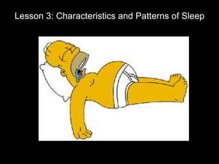 Lesson 3: Characteristics and Patterns of Sleep
 