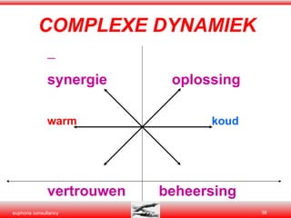 COMPLEXE DYNAMIEK synergie   oplossing warm   koud vertrouwen   beheersing 