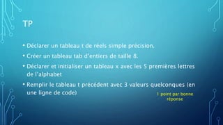 Les tableaux en Java | PPTX
