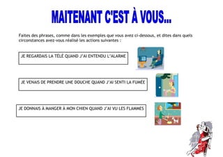 Le plus-que-parfait est un temps composé qui sert à exprimer des actions au passé.
FORMATION
Comme nous avons le choix entre les deux auxiliaires, nous allons suivre les mêmes règles que
pour le passé composé. À savoir :
1) ÊTRE : 2 cas
 verbes pronominaux (se laver- se lever...)
 14 verbes et leurs dérivés :
aller- venir- entrer- sortir- naître- mourir- arriver-
partir- monter- descendre-retourner- passer- rester-
tomber
2) AVOIR : tous les autres cas
ACCORDS
Les mêmes que pour le passé composé (ÊTRE : toujours/ AVOIR : COD situé avant le verbe)
EMPLOI
Le plus-que-parfait qui sert à exprimer l’antériorité d’un fait par rapport à un autre fait passé
(exprimé au passé composé ou à l’imparfait).
Quand je suis arrivé à la maison, elle était déjà partie.
Je pouvais sortir dans la rue une fois que mon père était arrivé à la maison
Auxiliaire ÊTRE (1) ou AVOIR (2) À L’IMPARFAIT + p. passé
J’avais J’étais
Tu avais Tu étais
Il/Elle/On avait Il/Elle/On était
Nous avions Nous étions PARTICIPE PASSÉ
Vous aviez Vous étiez
Ils avaient Ils étaient
 