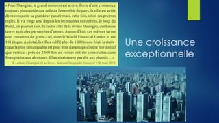 Une croissance
exceptionnelle
 