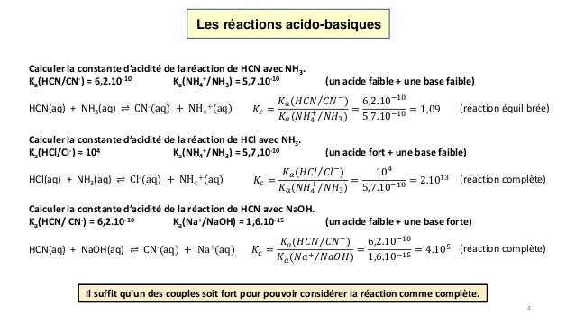 Les titrages acido basiques