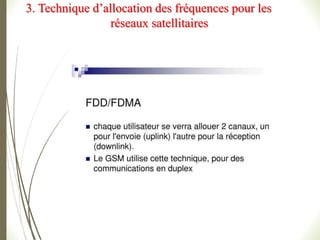 3. Technique d’allocation des fréquences pour les
réseaux satellitaires
 