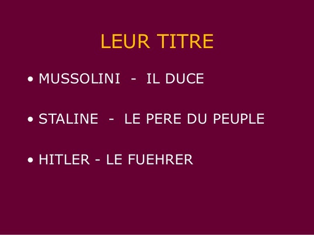 Les Totalitarismes Les Totalitarismes