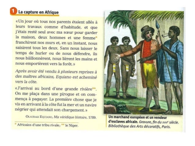 Les traites négrières et l'esclavage thème 3