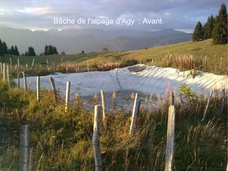 Bâche de l'alpage d'Agy : Avant