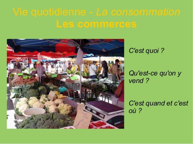 Les types de commerces