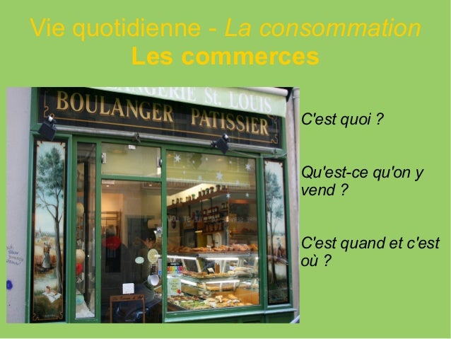 Les types de commerces