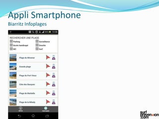 Appli Smartphone
Biarritz Infoplages
 