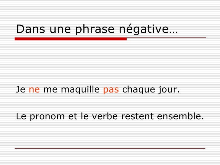 Les Verbes Pronominaux