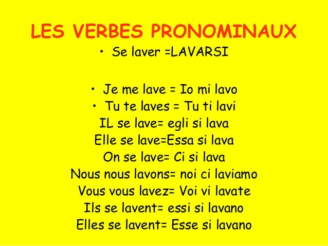 Les verbes pronominaux