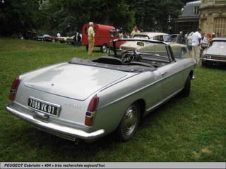 PEUGEOT Cabriolet « 404 » très recherchée aujourd’hui.
 