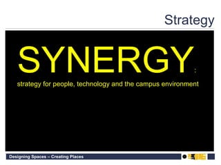 Strategy SYNERGY :  strategy for people, technology and the campus environment 