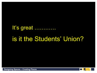 It’s great …………  is it the Students’ Union? 
