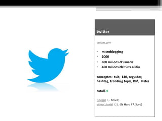 identitat digital
fem que la identitat digital
dels nostres alumnes
pugui fer el pas
de la relació i la comunicació
a la construcció i
l’aprenentatge
a partir de la compartició i la
col·laboració
 