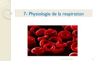 74Franck Rencurel 2020
7- Physiologie de la respiration
 