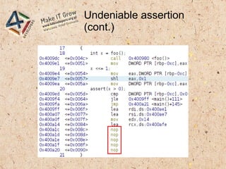 Undeniable assertion
(cont.)
 