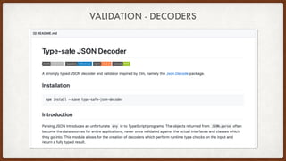 VALIDATION - DECODERS
 