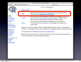 Tuesday, August 7, 12   26
 