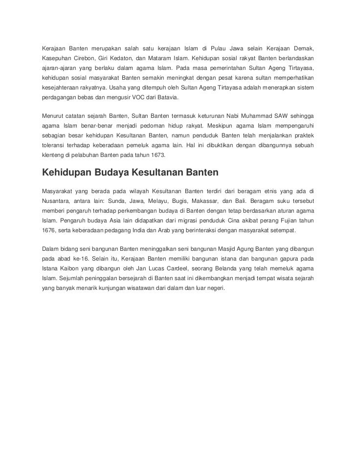 Letak Kerajaan Banten