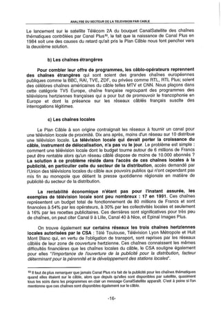 L'Etat et la télédistribution : le Plan Câble