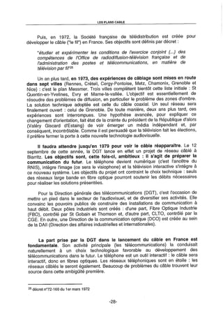 L'Etat et la télédistribution : le Plan Câble