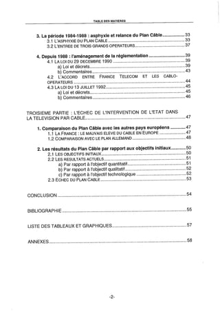 L'Etat et la télédistribution : le Plan Câble