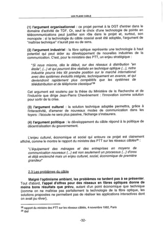 L'Etat et la télédistribution : le Plan Câble